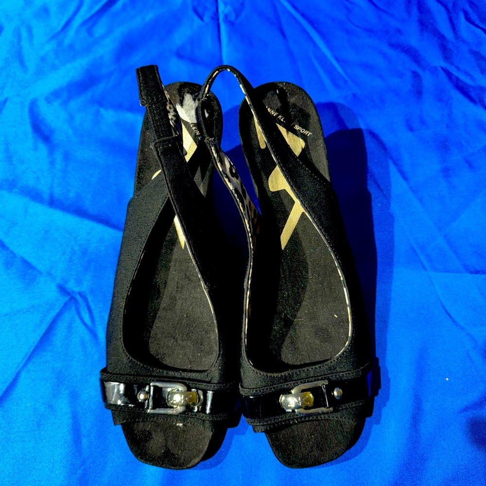 Sling back wedge sandals
